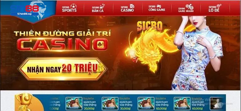 Điểm mạnh của sảnh cá cược casino SIN88